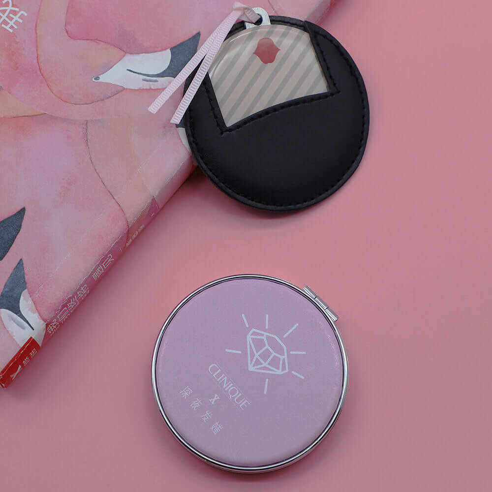 Custom Promotional Gift Hand Mirror Hand Mini Compact Mirror for Makeup Portable