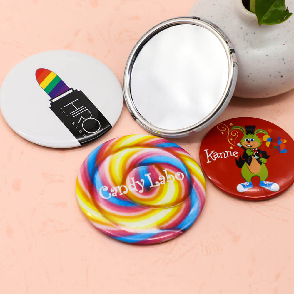 Factory Hot Sale Pocket Mirror Tinplate Mini Mirror Custom Logo