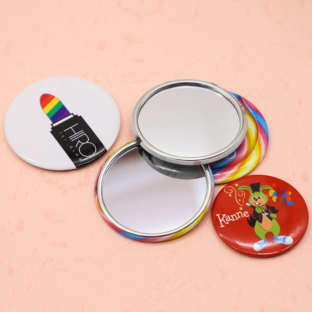 Factory Hot Sale Pocket Mirror Tinplate Mini Mirror Custom Logo