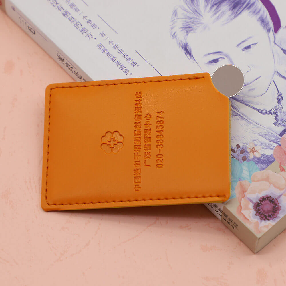 Custom Girlie Gift Leather Cover Logo Stamping Metal Card Type Rectangle Logo