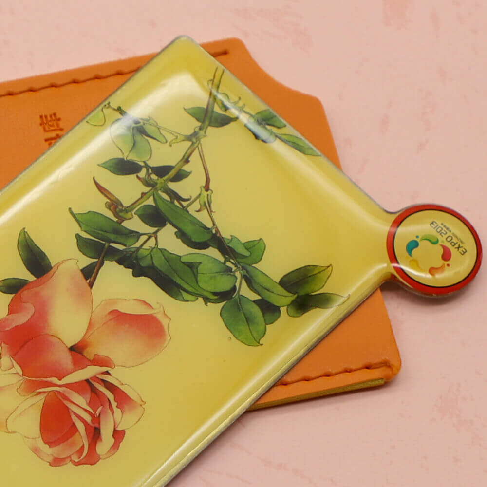 Custom Girlie Gift Leather Cover Logo Stamping Metal Card Type Rectangle Logo