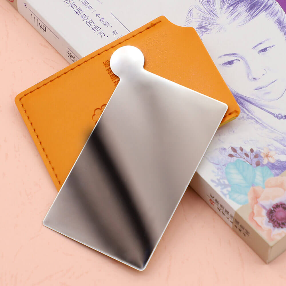 Custom Girlie Gift Leather Cover Logo Stamping Metal Card Type Rectangle Logo