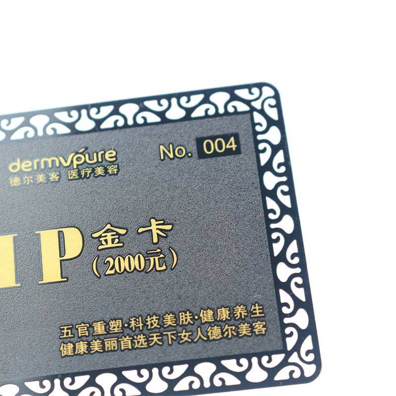 Custom free design metal vip card gift membership card