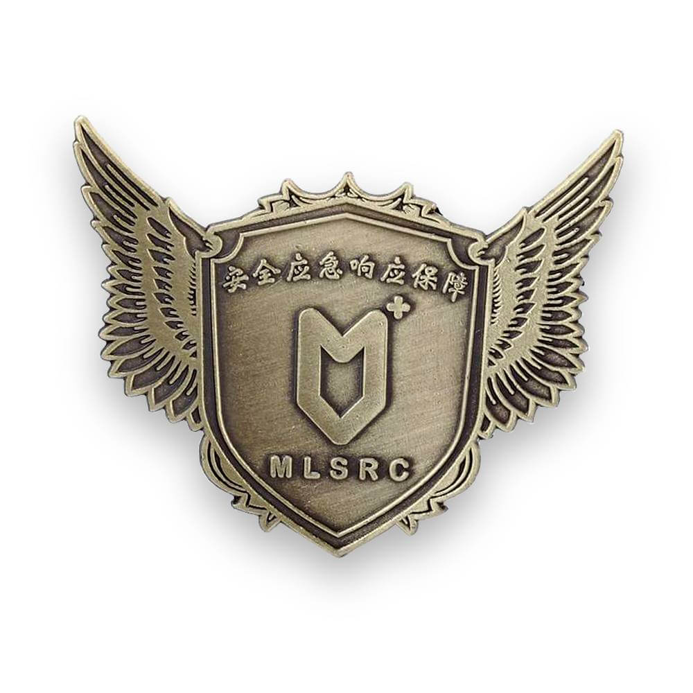 OEM Special Antique Bronze Metal Badge Cuostm Embossed Lapel Pin 
