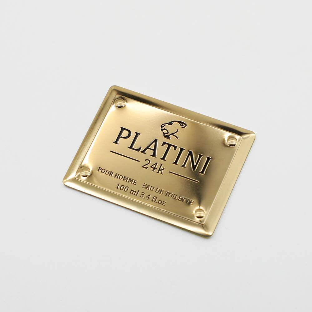 gold metal label