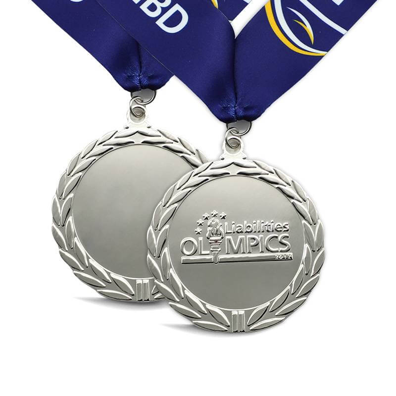  Zinc Alloy 3D Gold Metal Award Marathon Running Sport Medal Ribbon