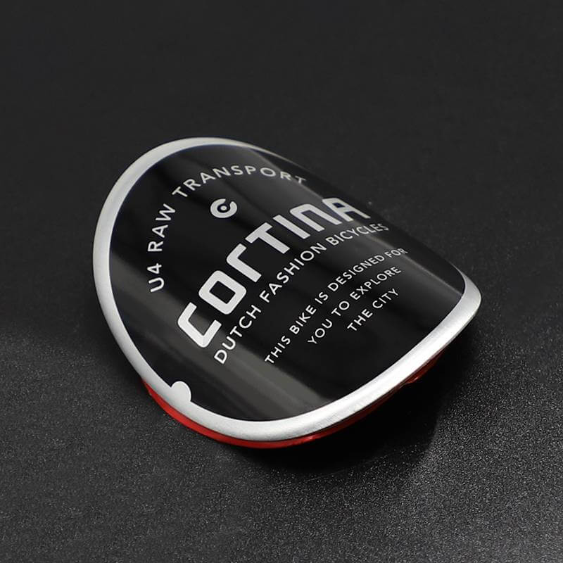 Custom glossy black metal bending label 3m adhesive bending  metallic label