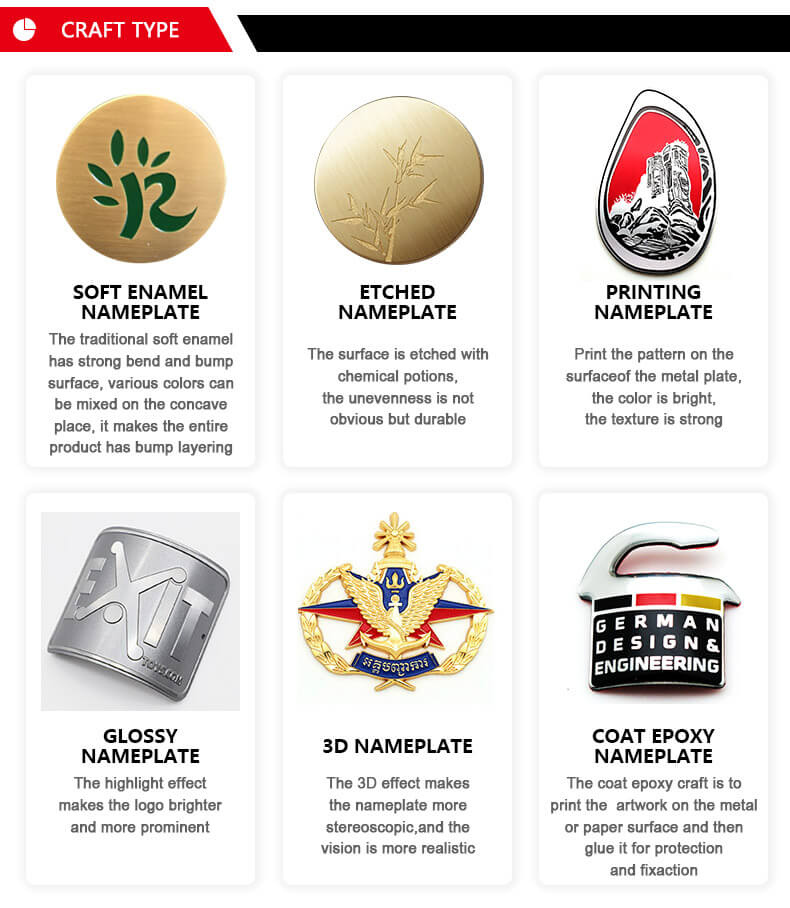 zinc alloy label