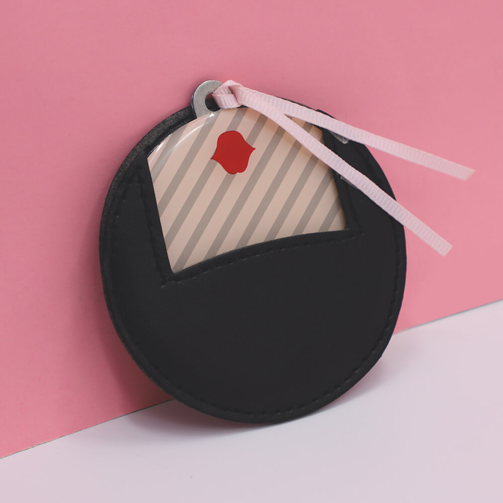 Custom Printing CMYK Logo Cute and Pocket Mini Make Up Round Shape Metal Mirror 