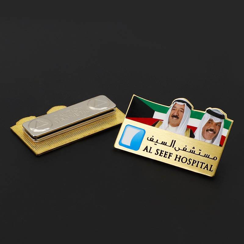 Custom Metal Pin Badge Megnet Badge Soft Enamel Printing Badge for Company Logo