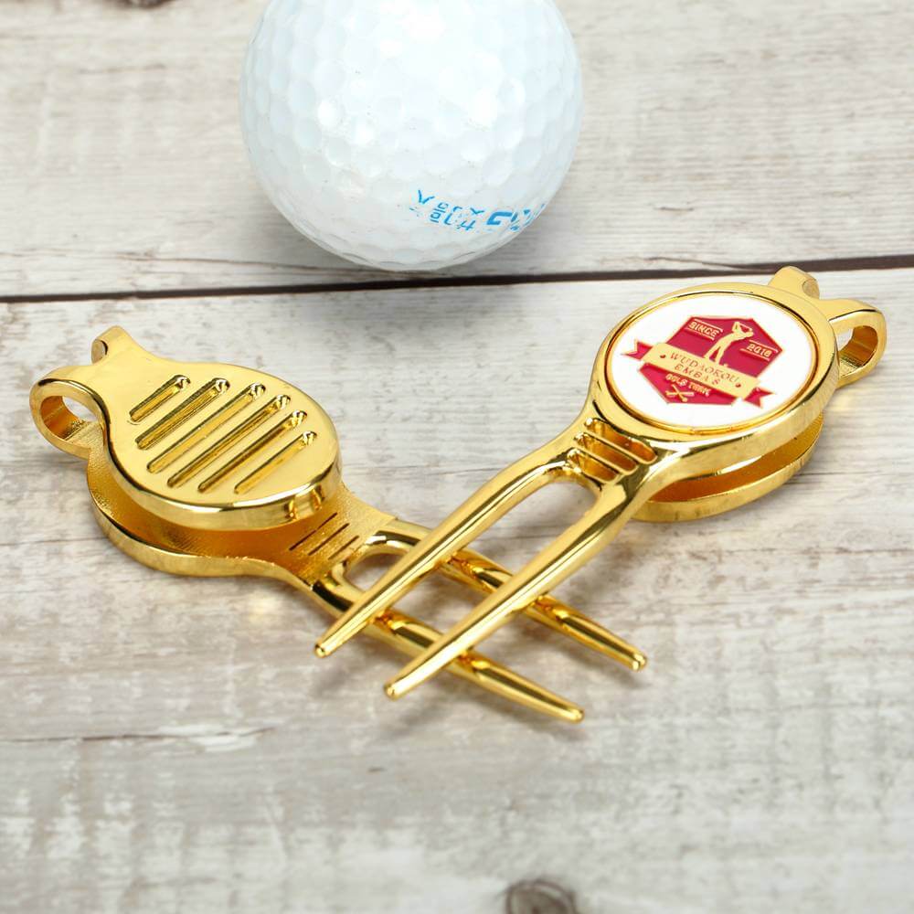 Magnetic Golf Divot Tool Repairer Tool with Custom Logo Ball Marker
