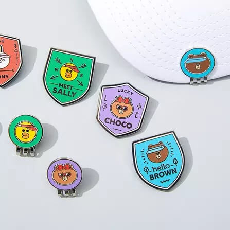 Customized magnetic golf ball marker hat clip gloves ball marker 