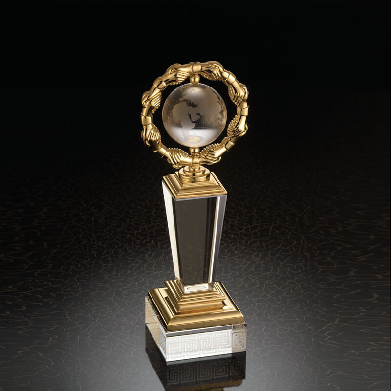 High-end Metal Trophy Cup Trophies Gold Plated Metal Cut Out Trophy