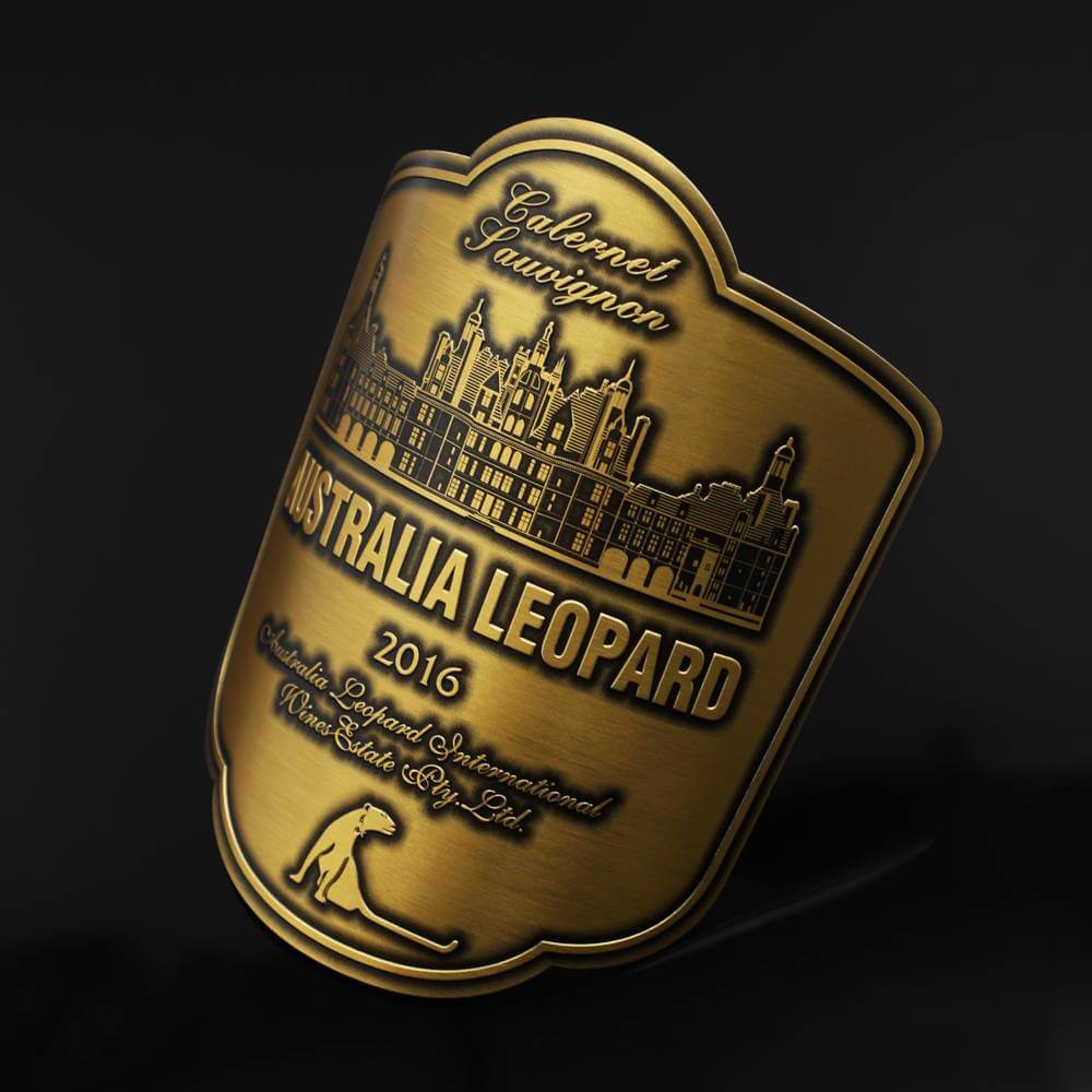 Aluminum Embossed Label for Wine Bottles