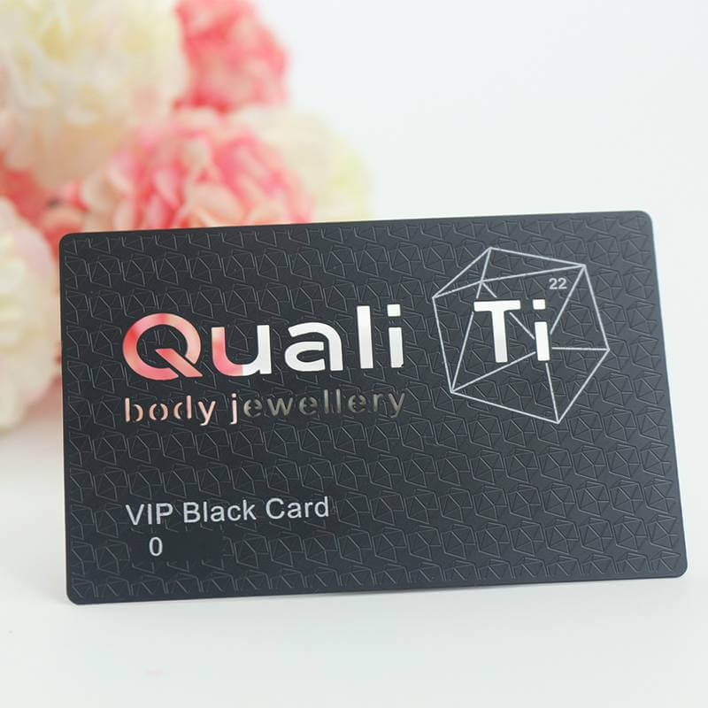 Hot sale hollow out metal business cards factory free design metal cards