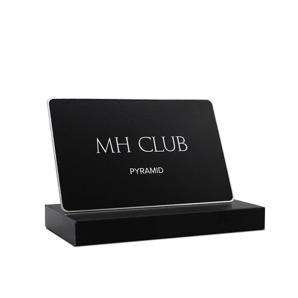 blank metal business cards