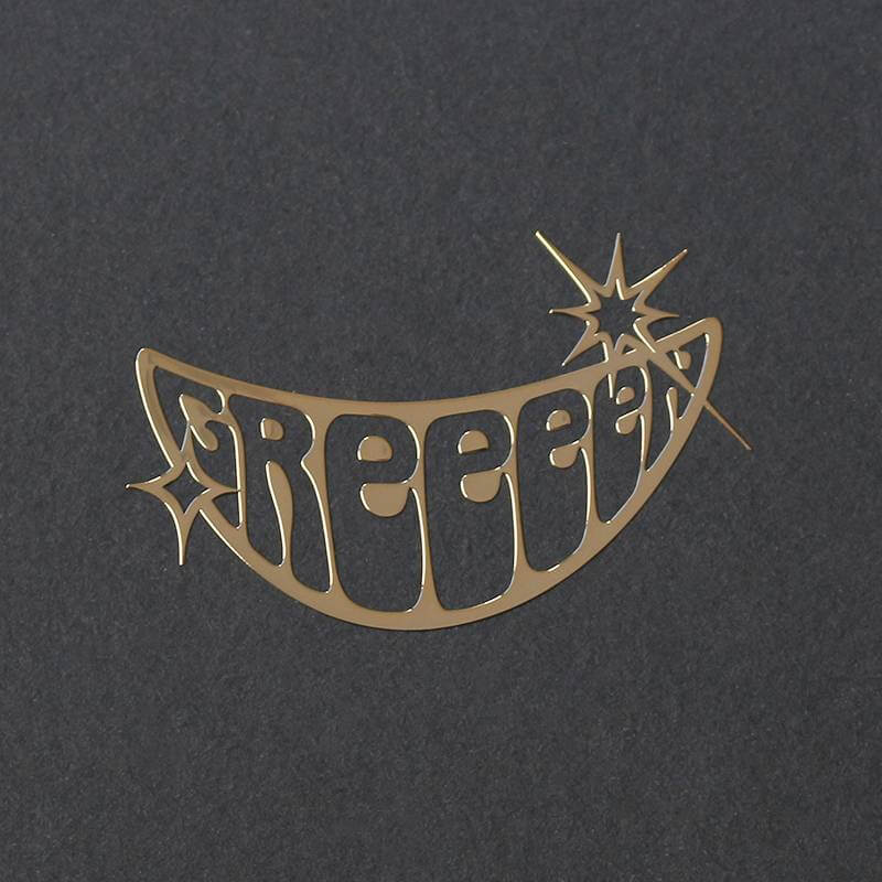 Custom Shiny Gold 3d Metal Sticker Self Adhesive Raised Logo Sticker 