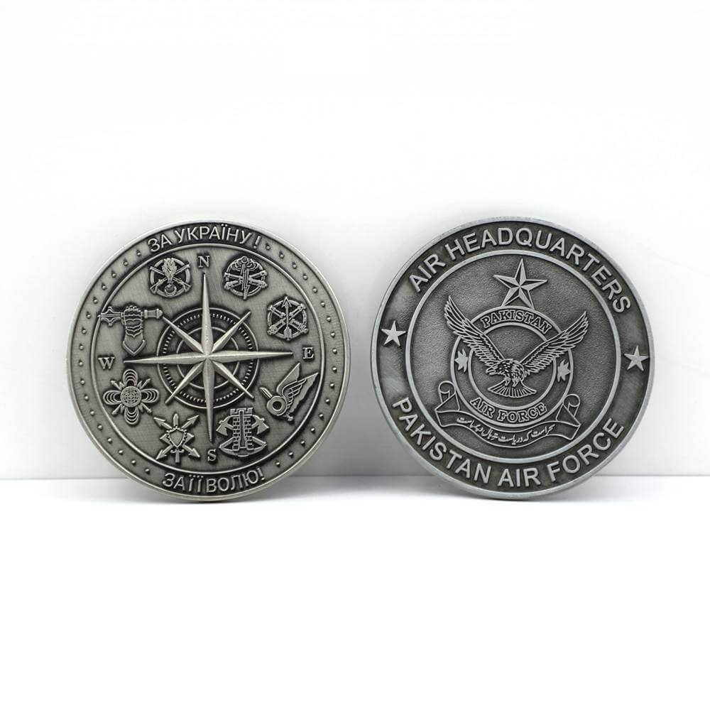 10 Years Coin Supplier Custom Metal Antique Coins Challenge Old Coin for Collect