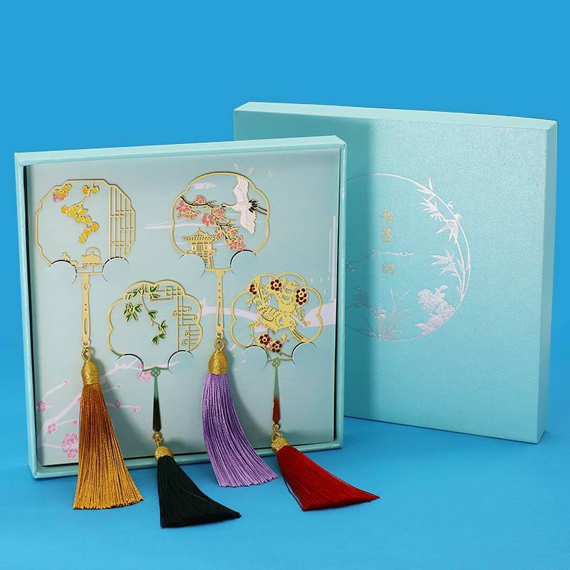 Custom cut out bookmark for books metal chinese enamel bookmark souvenir gift