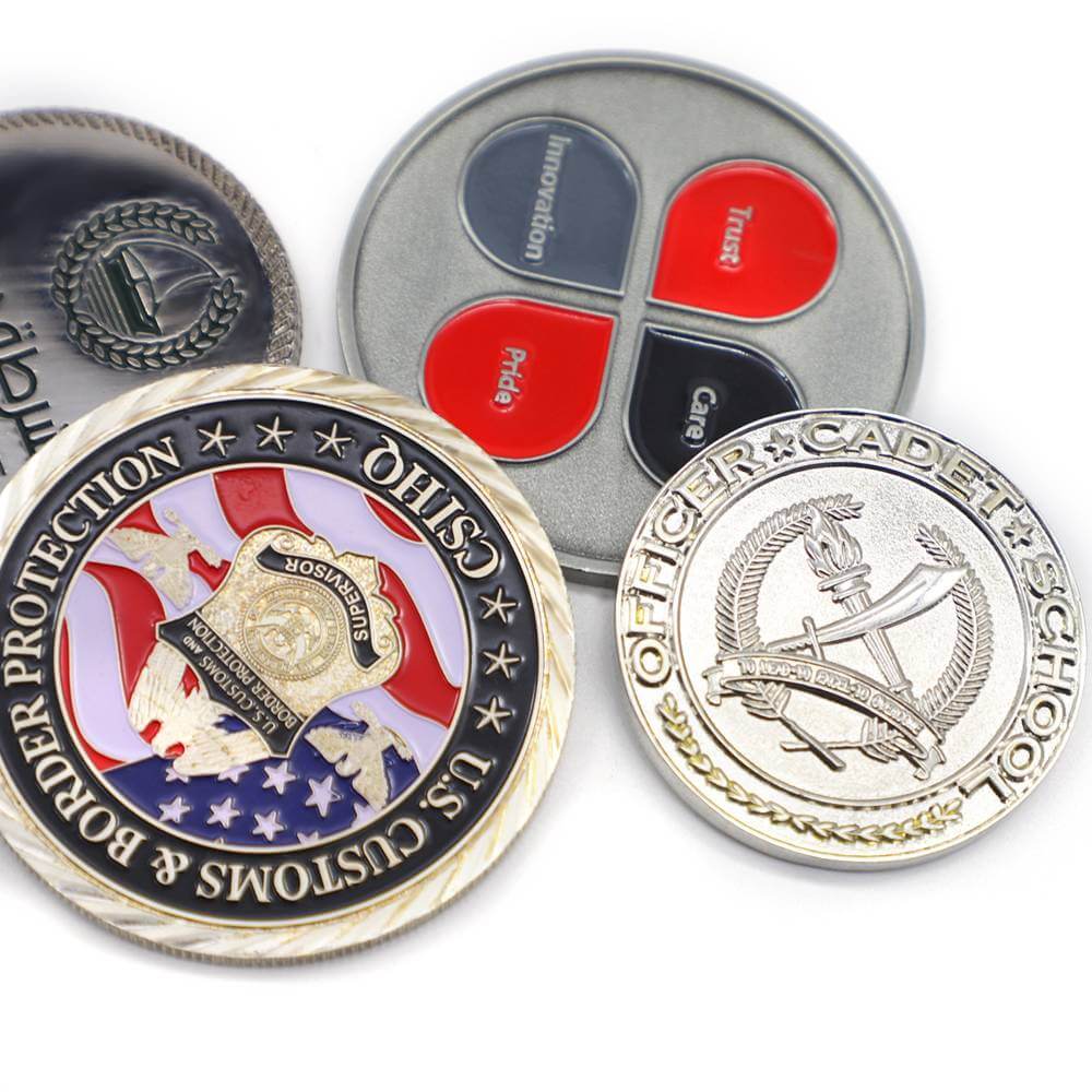 No Minimum Custom Souvenir Metal Coins With Enamel Cheap Custom Coins