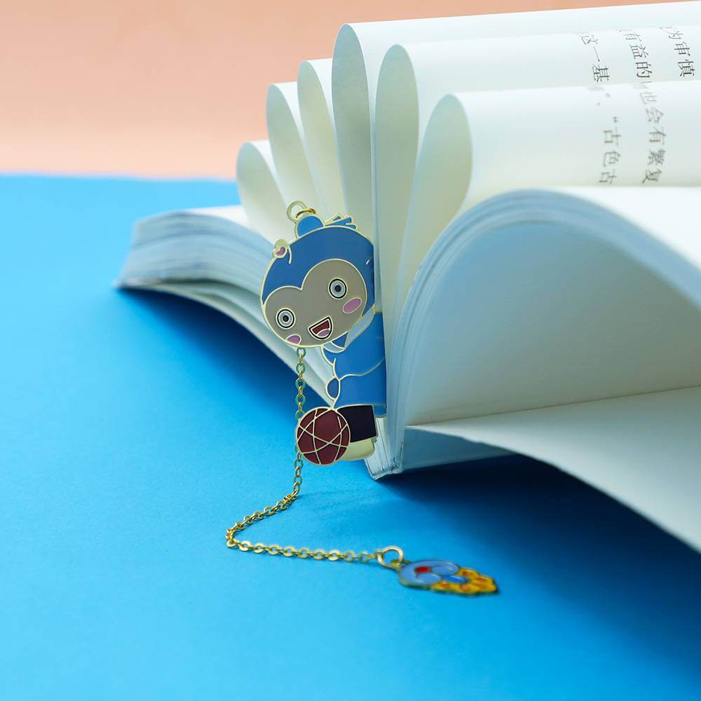 Custom High Quality Metal Magnetic Enamel Bookmark Soft Enamel Bookmarks