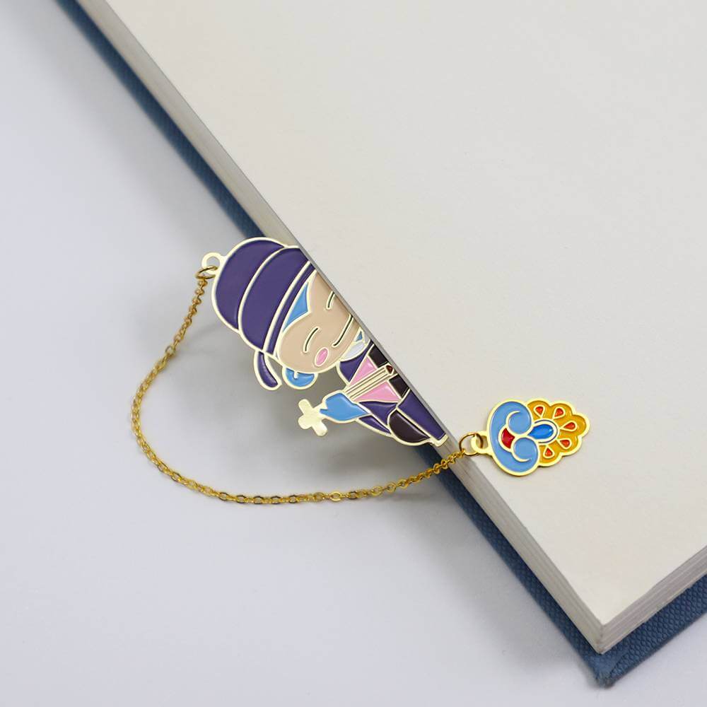 Custom High Quality Metal Magnetic Enamel Bookmark Soft Enamel Bookmarks