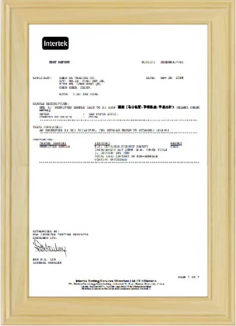 CERTIFICATE