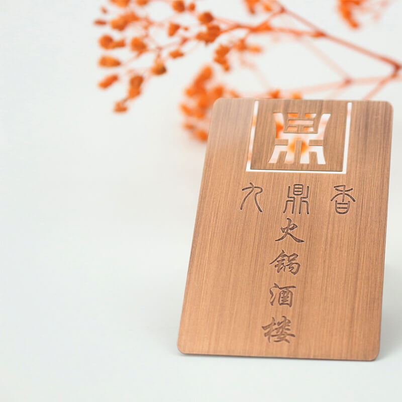 bronze metal business cards