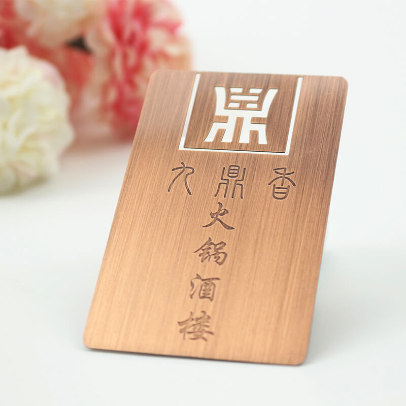 2021 newest cut out metal business cards factory custom metal VIP cards