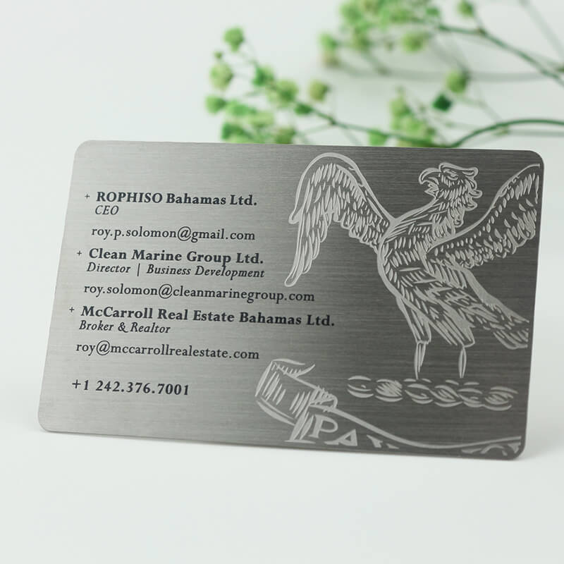 China Factory Competitive Price Custom Printed Metal Business Cards