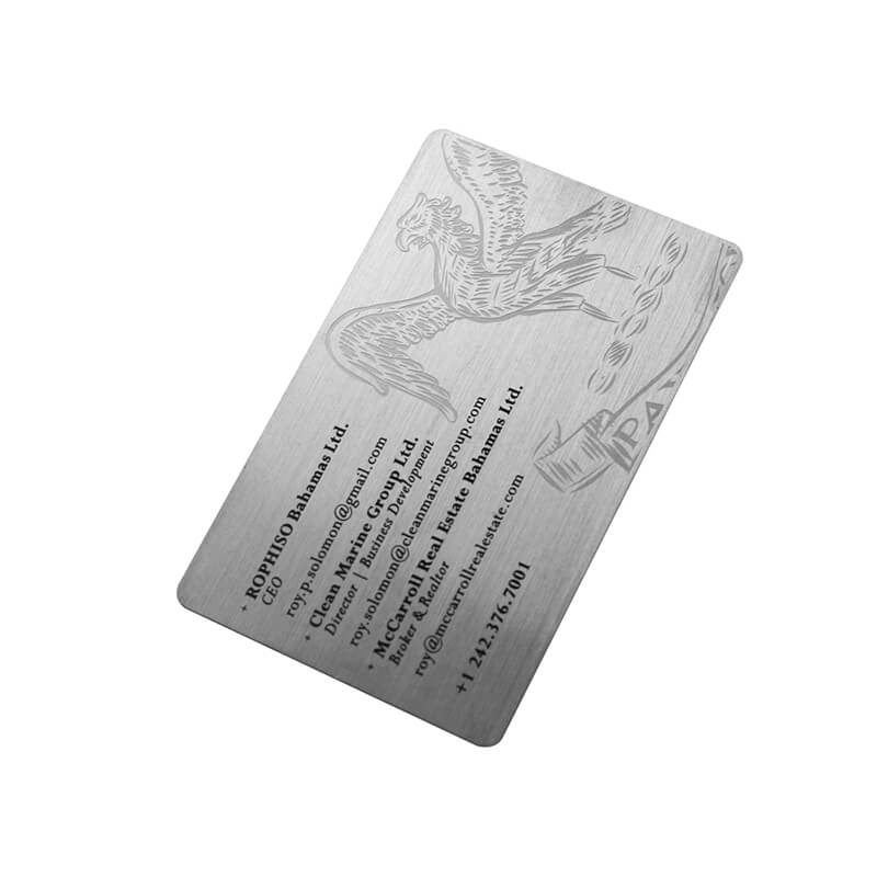 China Factory Competitive Price Custom Printed Metal Business Cards