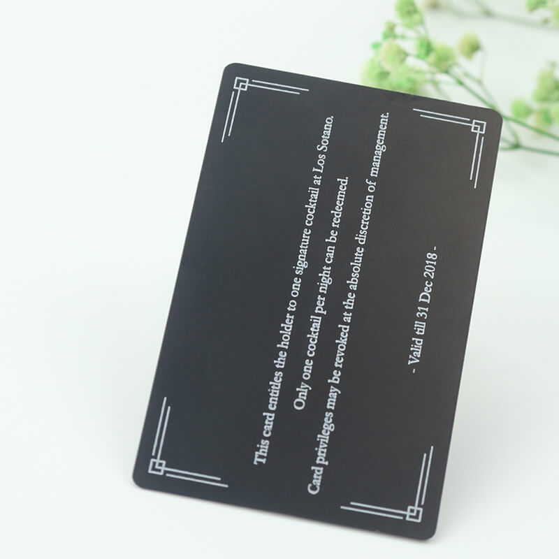 Custom Mette Black Printing Card Hot Sale Mette Balck Business Card