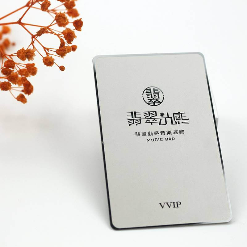 Whlosale Mirror Finish Metal Business Card Custom Glossy Metal Vip Cards