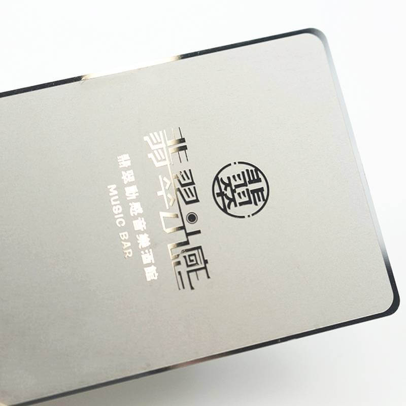 Whlosale Mirror Finish Metal Business Card Custom Glossy Metal Vip Cards