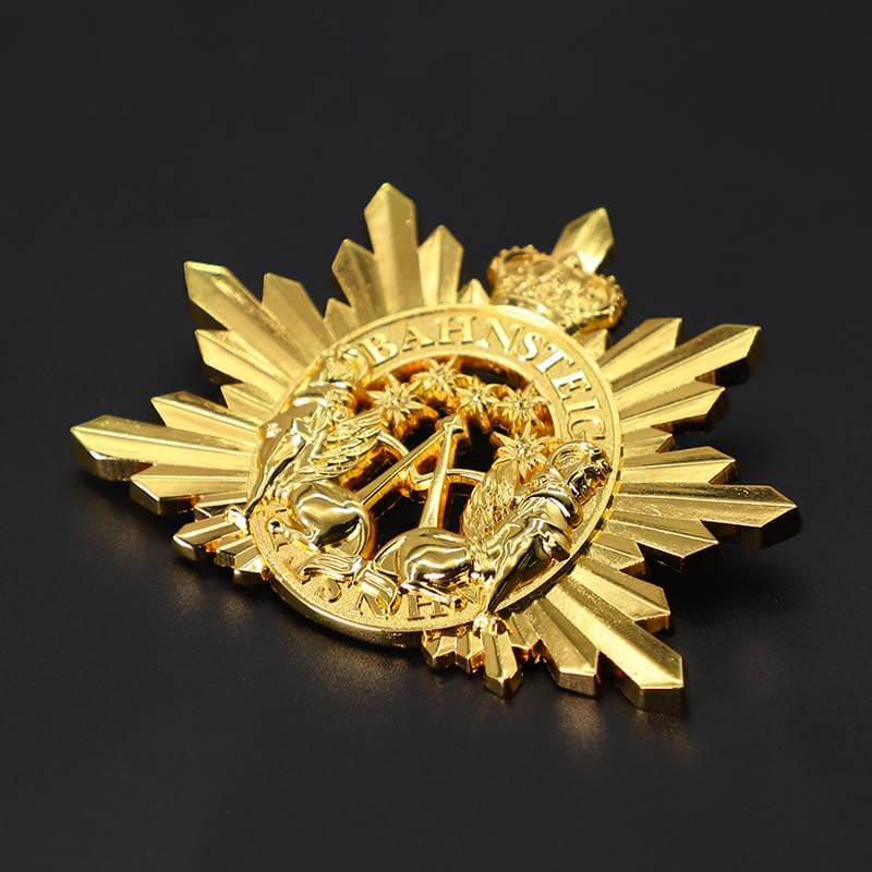 Wholesale custom metal handbag label luxury gold metal label for handbag