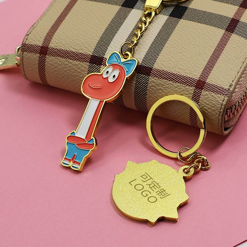 China Factory Direct Sale Carton Keychain Wholesale Cute Soft Enamel Keychain