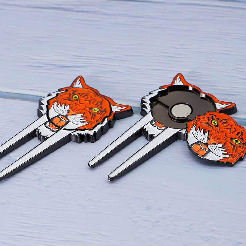 2021 Amazon Hot Sell Custom Ball Marker Golf Divot Tool Soft Enamel Ball Marker