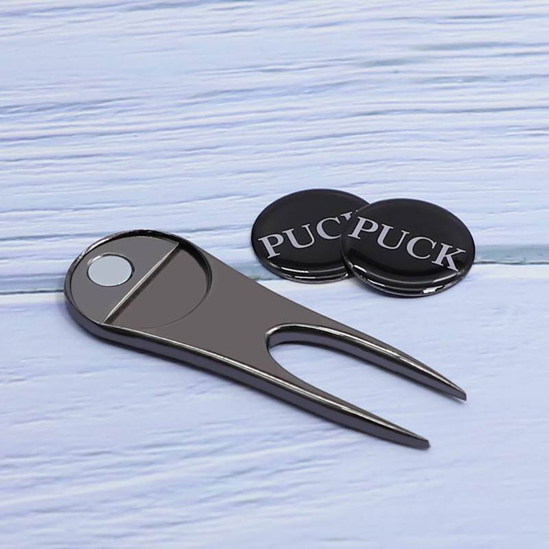 Manufacturer High Quality Black Metal Nickel Golf Aluminum Divot Repair Tool Bal