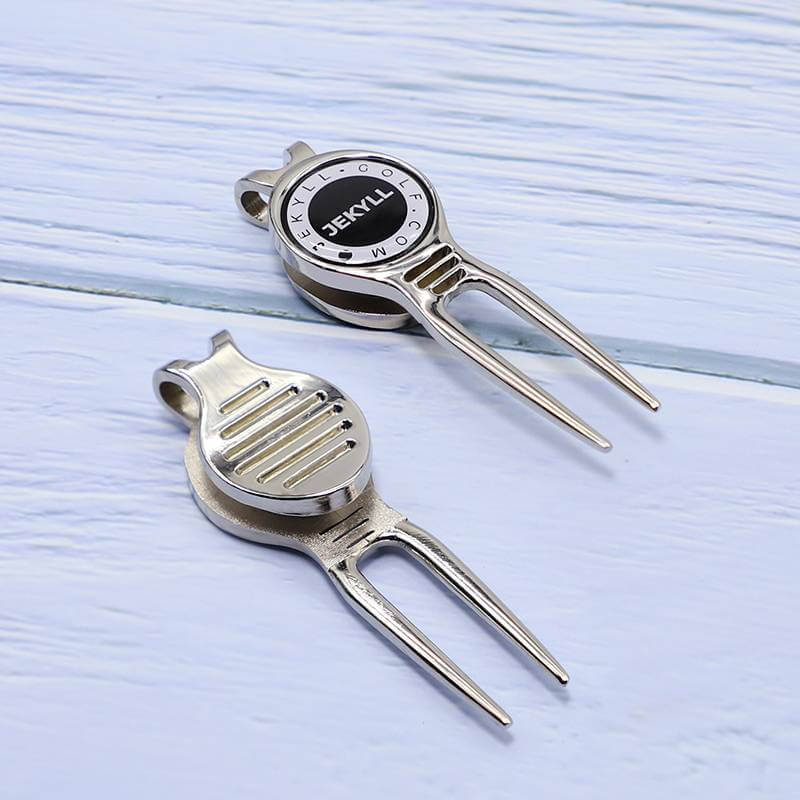 Personalized Chrome Golf Ball Marker & Divot Tool custom