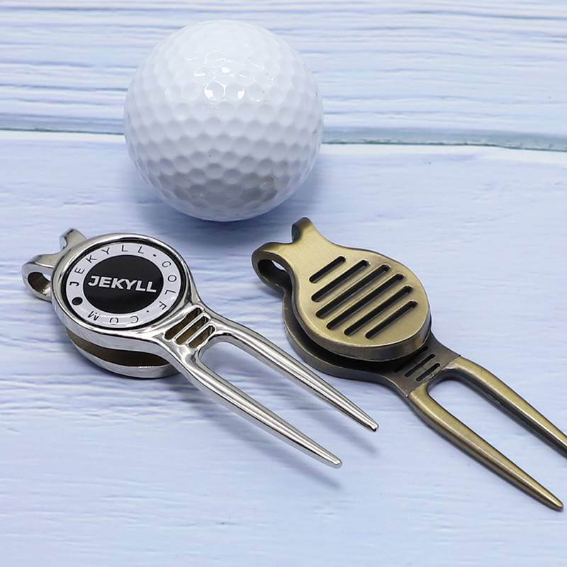 Personalized Chrome Golf Ball Marker & Divot Tool custom