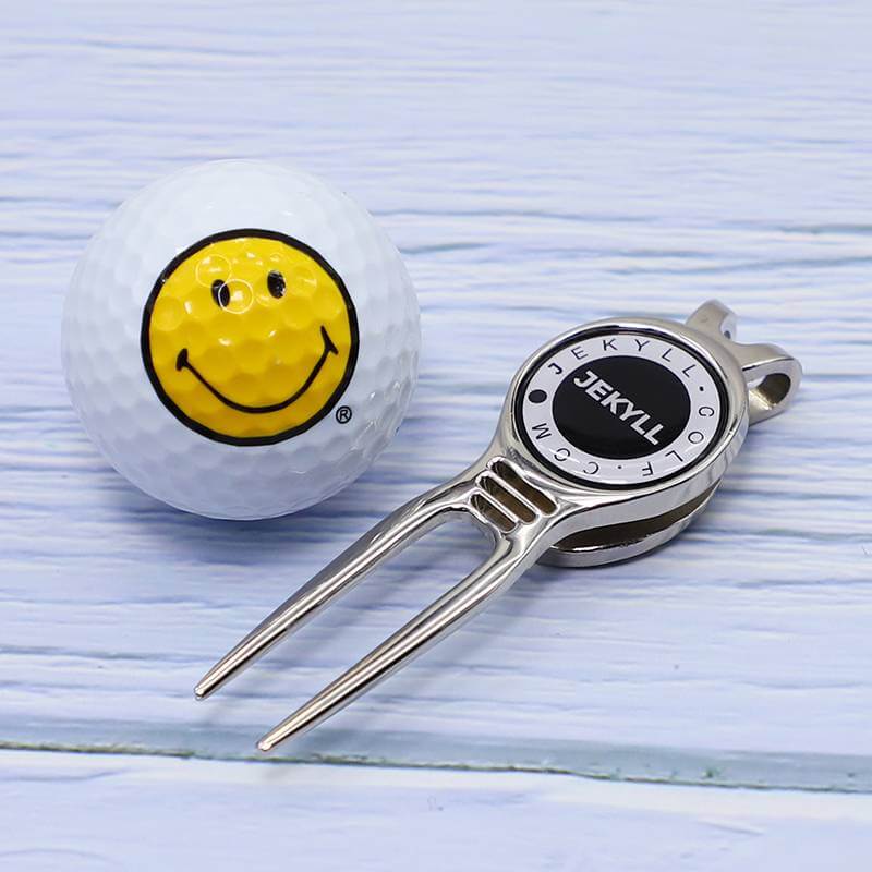 Personalized Chrome Golf Ball Marker & Divot Tool custom