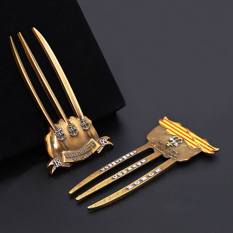 Custom Ready Mold Existing Mold Nickel Golden Plated Zinc Alloy Golf Divot Tools