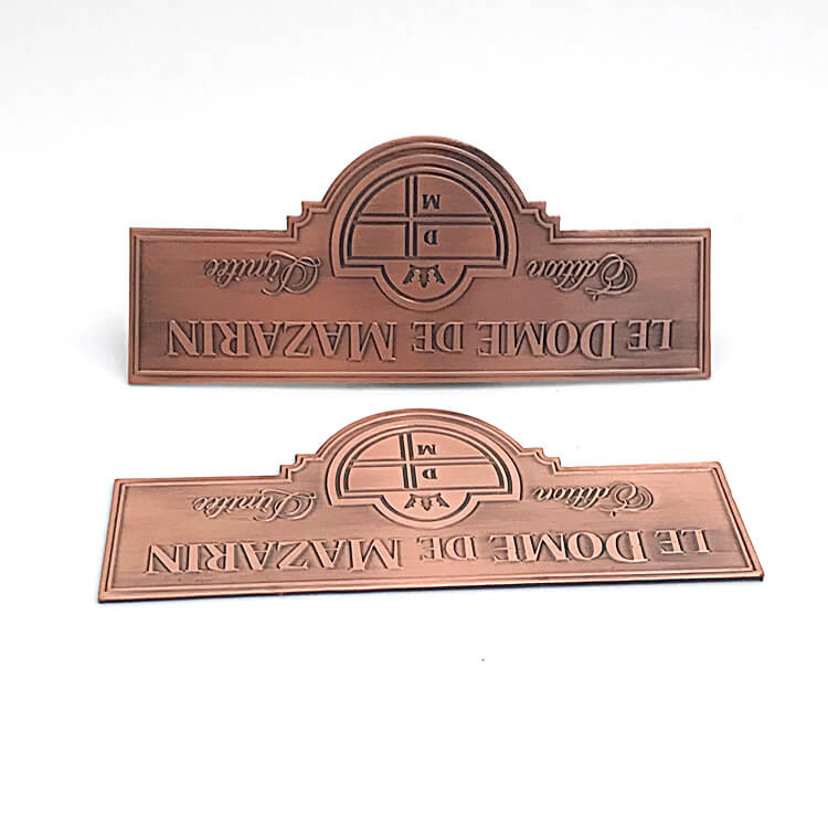  Custom Handbag Brand Logo Label Metal Plate Label for Bag