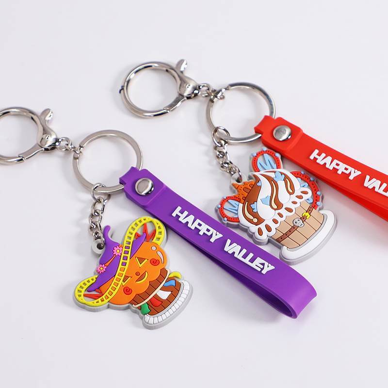 Personalized Custom 3D PVC Soft Animal Rubber Keychain For Kids