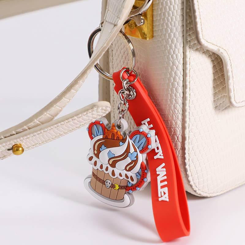 Personalized Custom 3D PVC Soft Animal Rubber Keychain For Kids