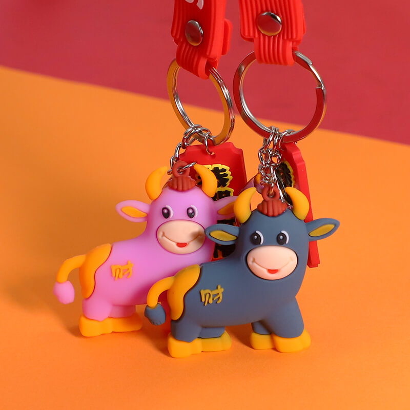 Customized Promotional Cute Soft PVC Rubber Key Ring 