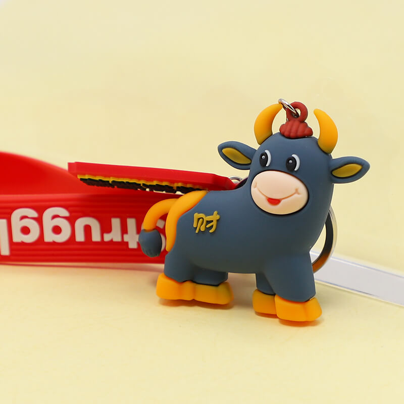Customized Promotional Cute Soft PVC Rubber Key Ring 