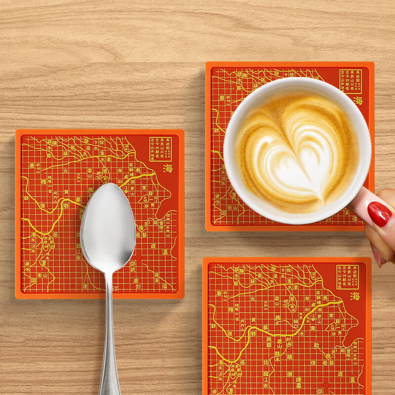 2021 factory custom desk cup coaster wholesale rubber pvc silicone cup coaster