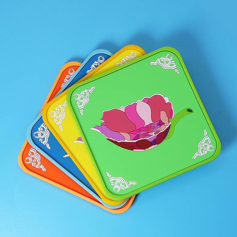 Manufacturer custom soft pvc coaster colorful silicone coaster for promotion