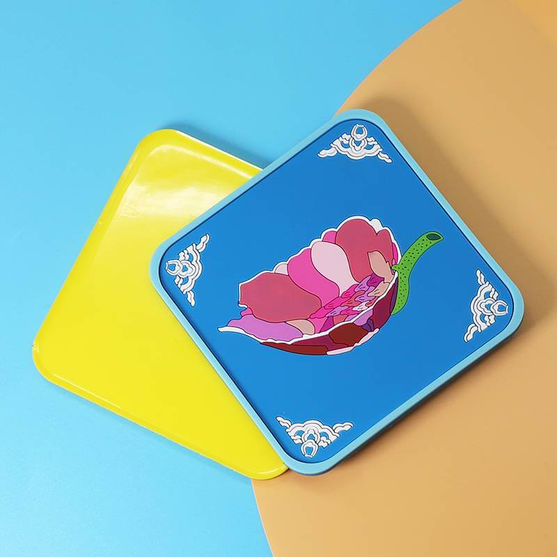 Manufacturer custom soft pvc coaster colorful silicone coaster for promotion
